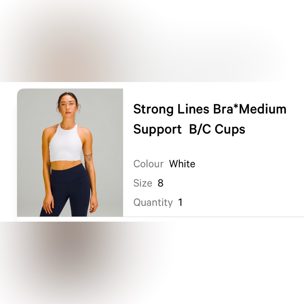 Lululemon sports bra size 8